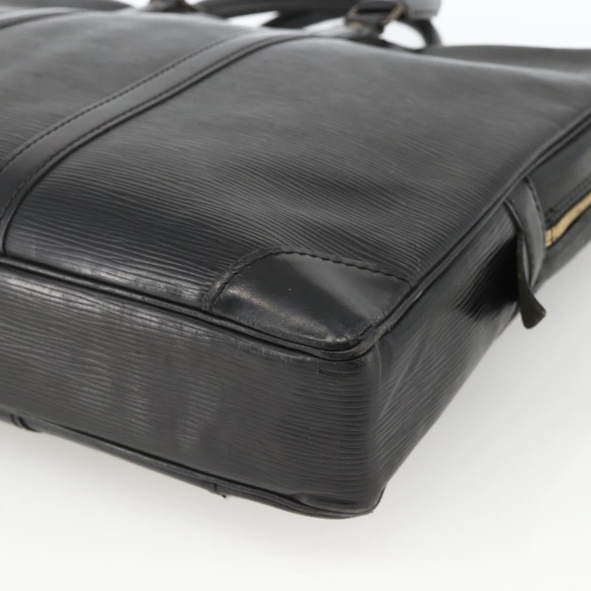 LOUIS VUITTON Epi Porte Documents Voyage Business Bag Black M40321 Auth ARZ858