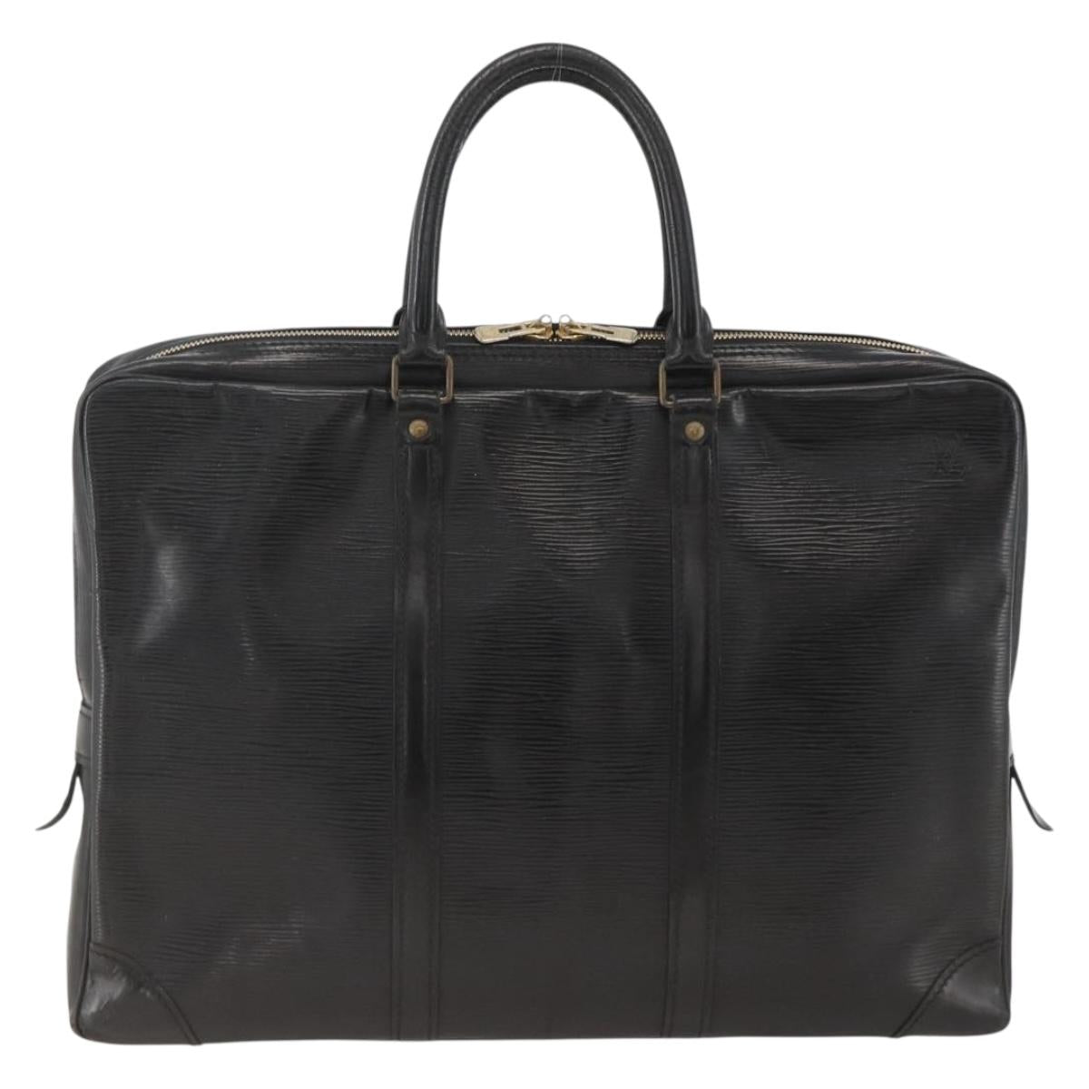 LOUIS VUITTON Epi Porte Documents Voyage Business Bag Black M40321 Auth ARZ858