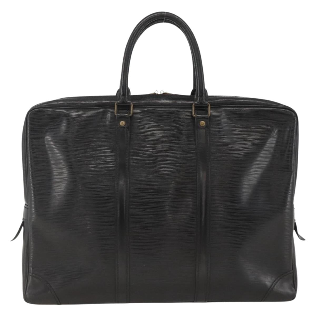 LOUIS VUITTON Epi Porte Documents Voyage Business Bag Black M40321 Auth ARZ858