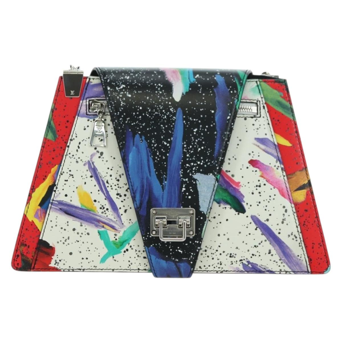 LOUIS VUITTON Trapeze Shoulder Bag Leather Multicolor M53791 LV Auth ARZ866SM