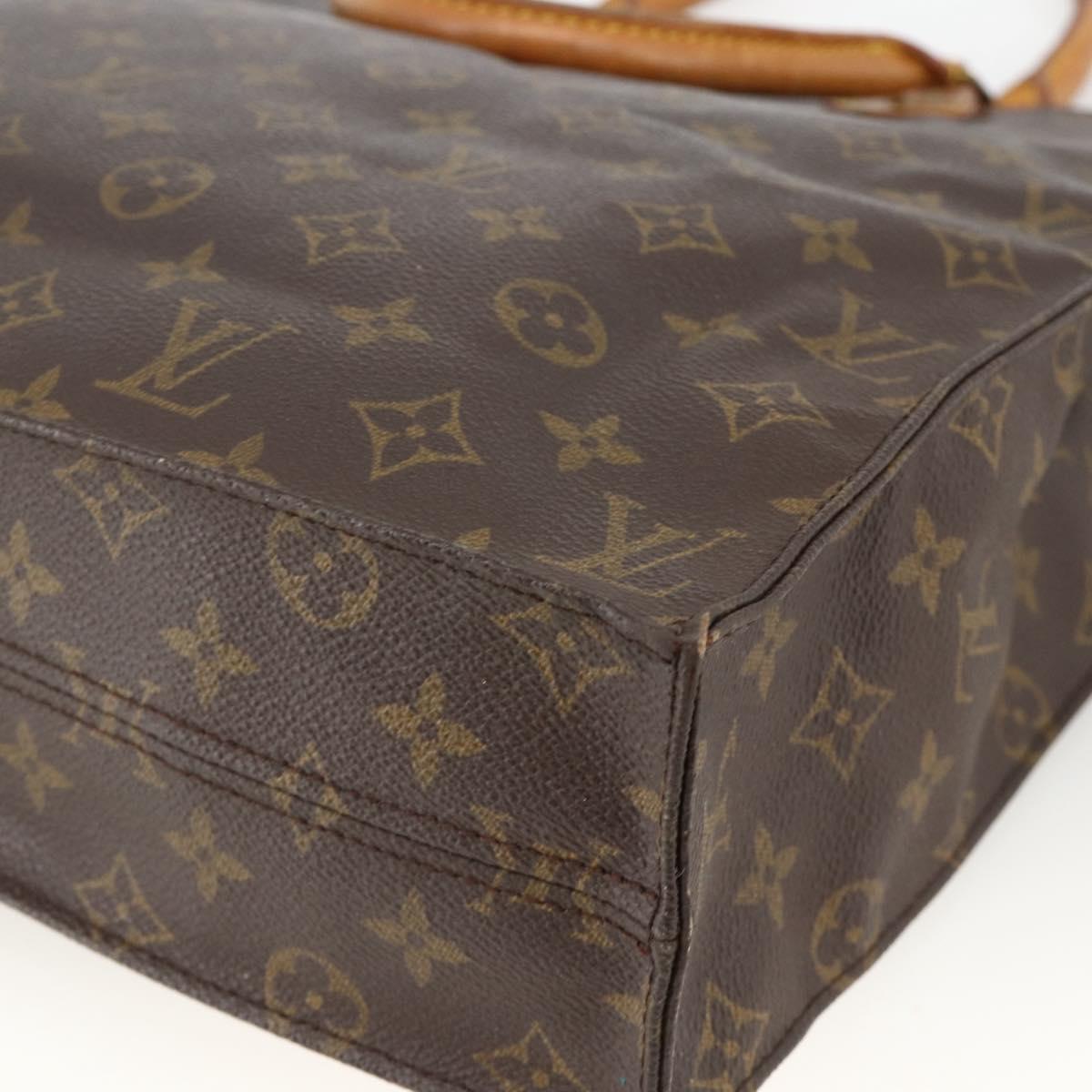 LOUIS VUITTON Monogram Sac Plat Hand Bag M51140 LV Auth ARZ886