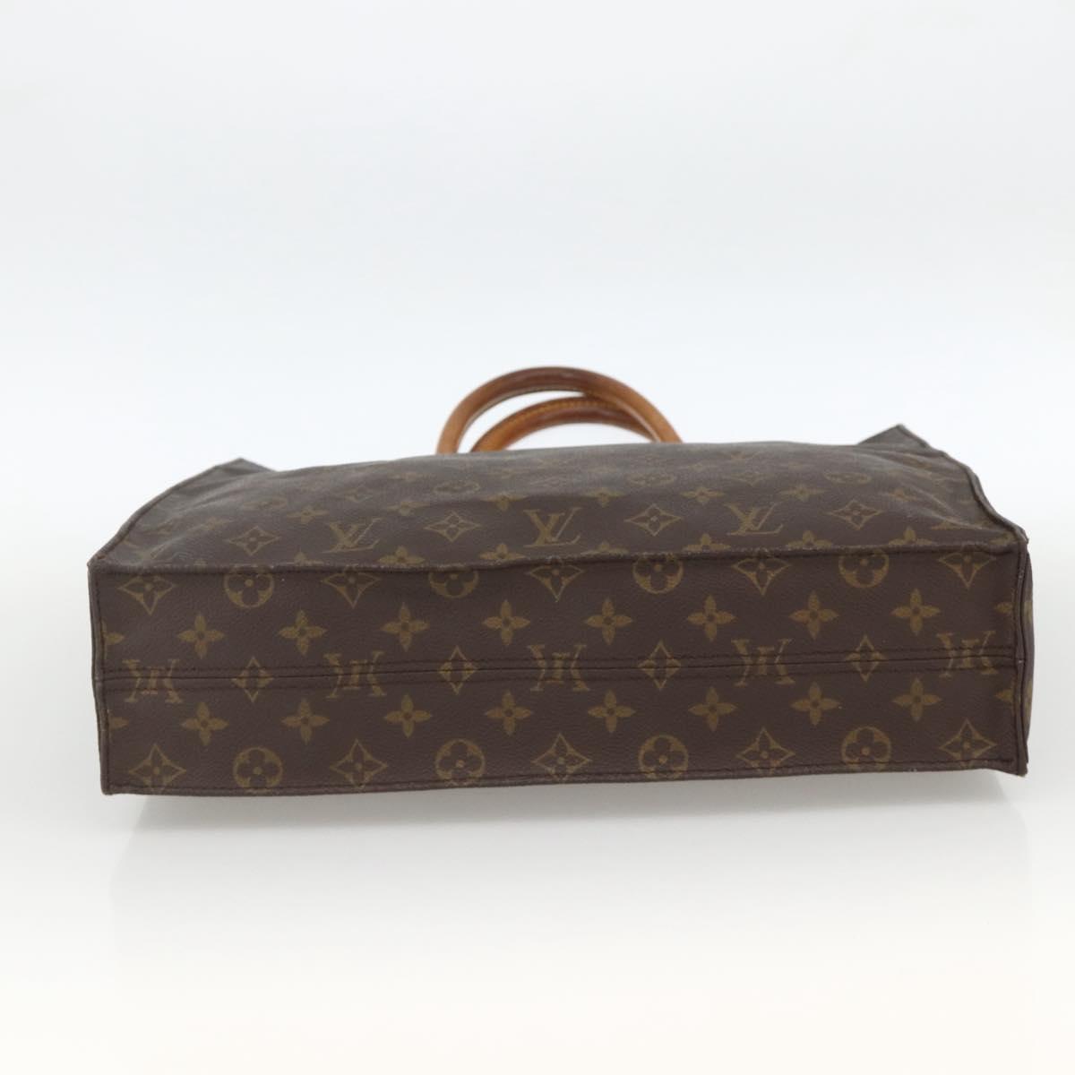 LOUIS VUITTON Monogram Sac Plat Hand Bag M51140 LV Auth ARZ886