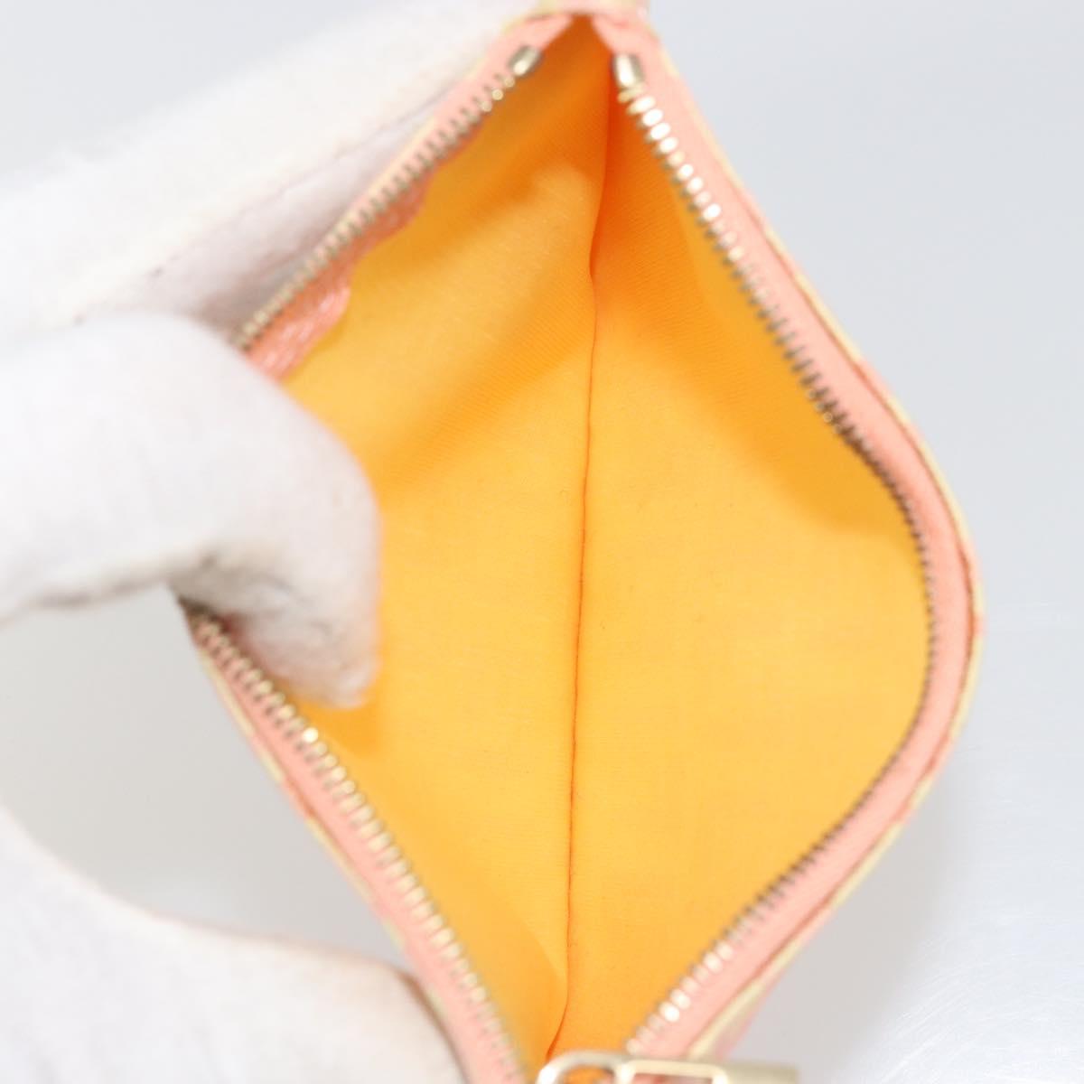FENDI Zucchino Canvas Hand Bag Pink Gold Auth ARZ892A