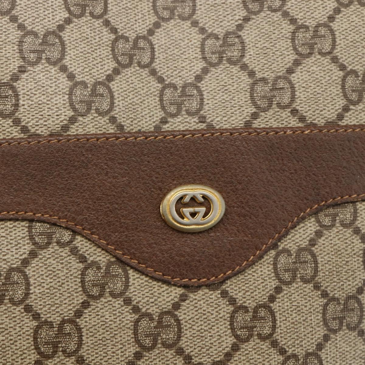 GUCCI GG Supreme Web Sherry Line Tote Bag PVC Beige Red 89 02 003 Auth ARZ909