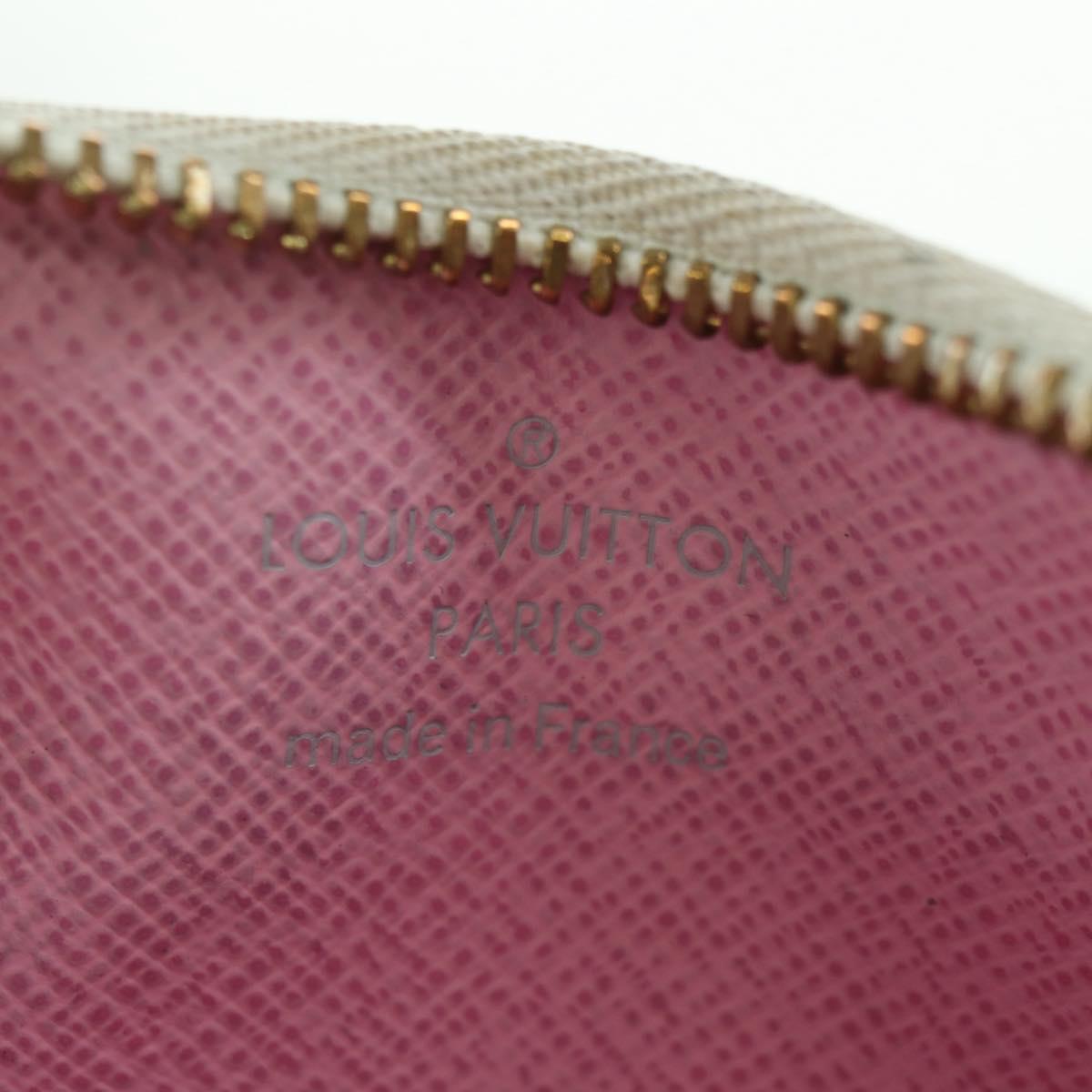 LOUIS VUITTON Multicolor Pochette Cles NM Coin Purse White M93734 Auth ARZ924V