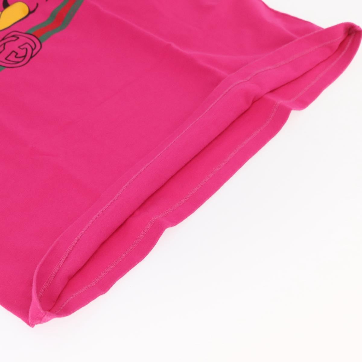 GUCCI Disney Collaboration Short Sleeved T Shirt Cotton Pink Auth ARZ929M