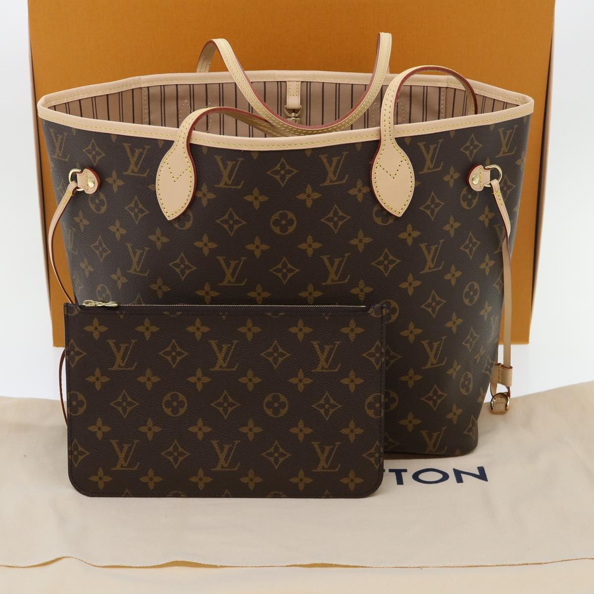 LOUIS VUITTON Monogram Neverfull MM Tote Bag M40156 LV Auth B359A