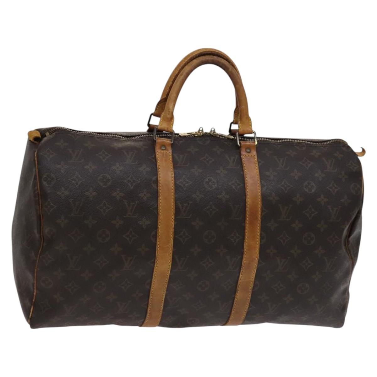 LOUIS VUITTON Monogram Keepall 50 Boston Bag M41426 LV Auth BA019