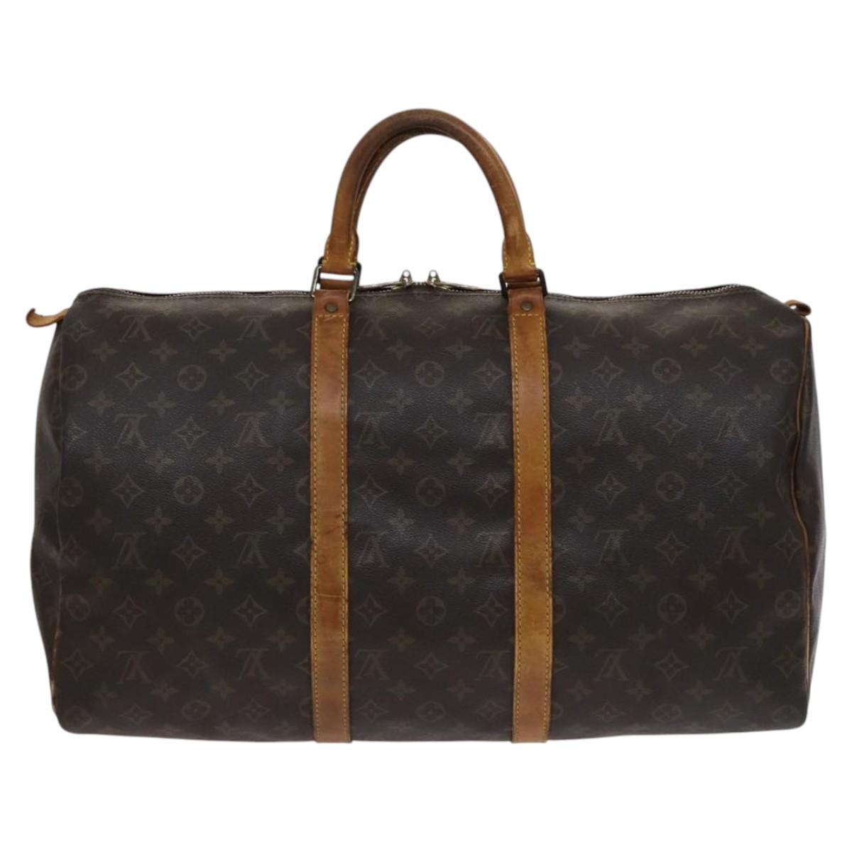 LOUIS VUITTON Monogram Keepall 50 Boston Bag M41426 LV Auth BA019