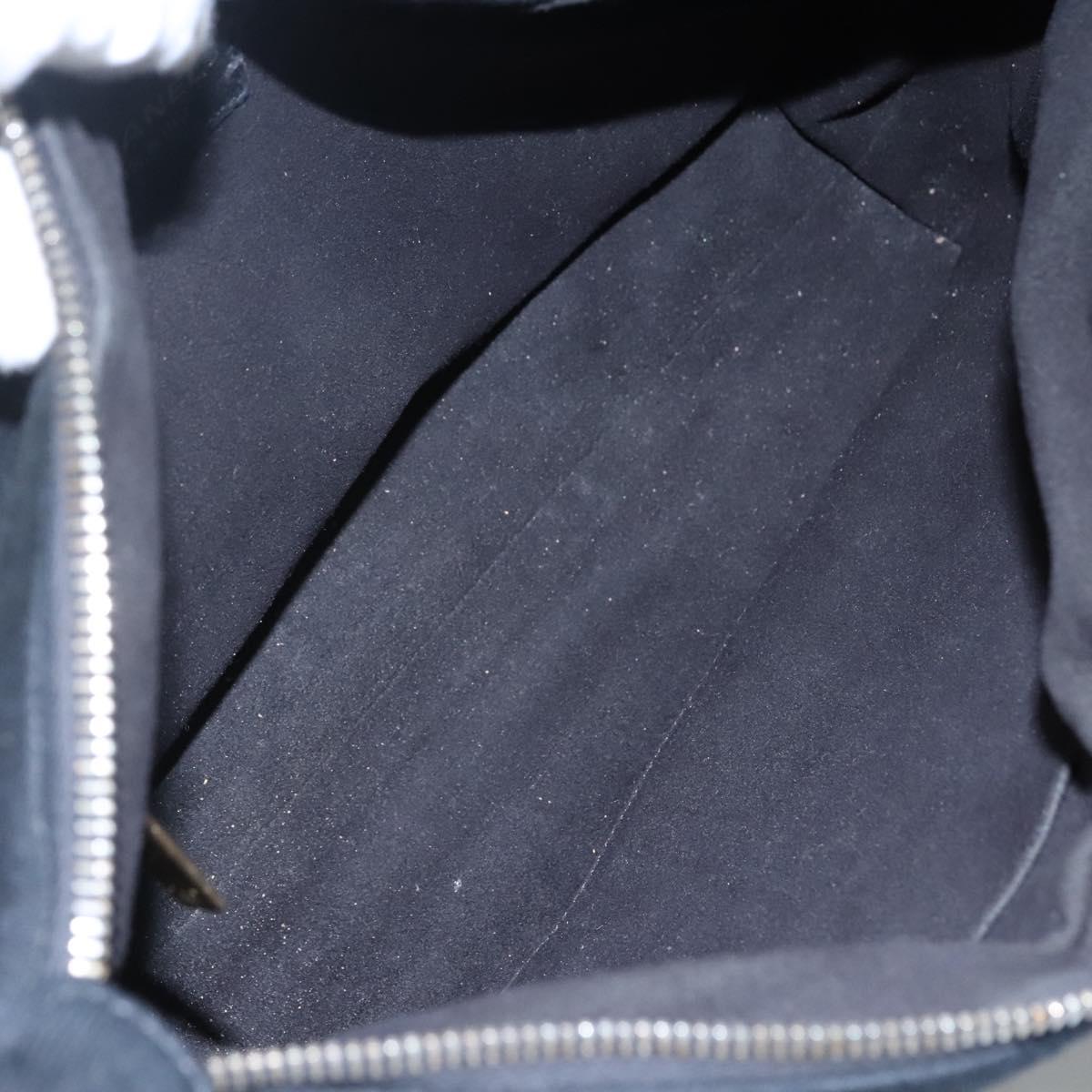 CHANEL Choco Bar line Shoulder Bag Canvas Black CC Auth BA034