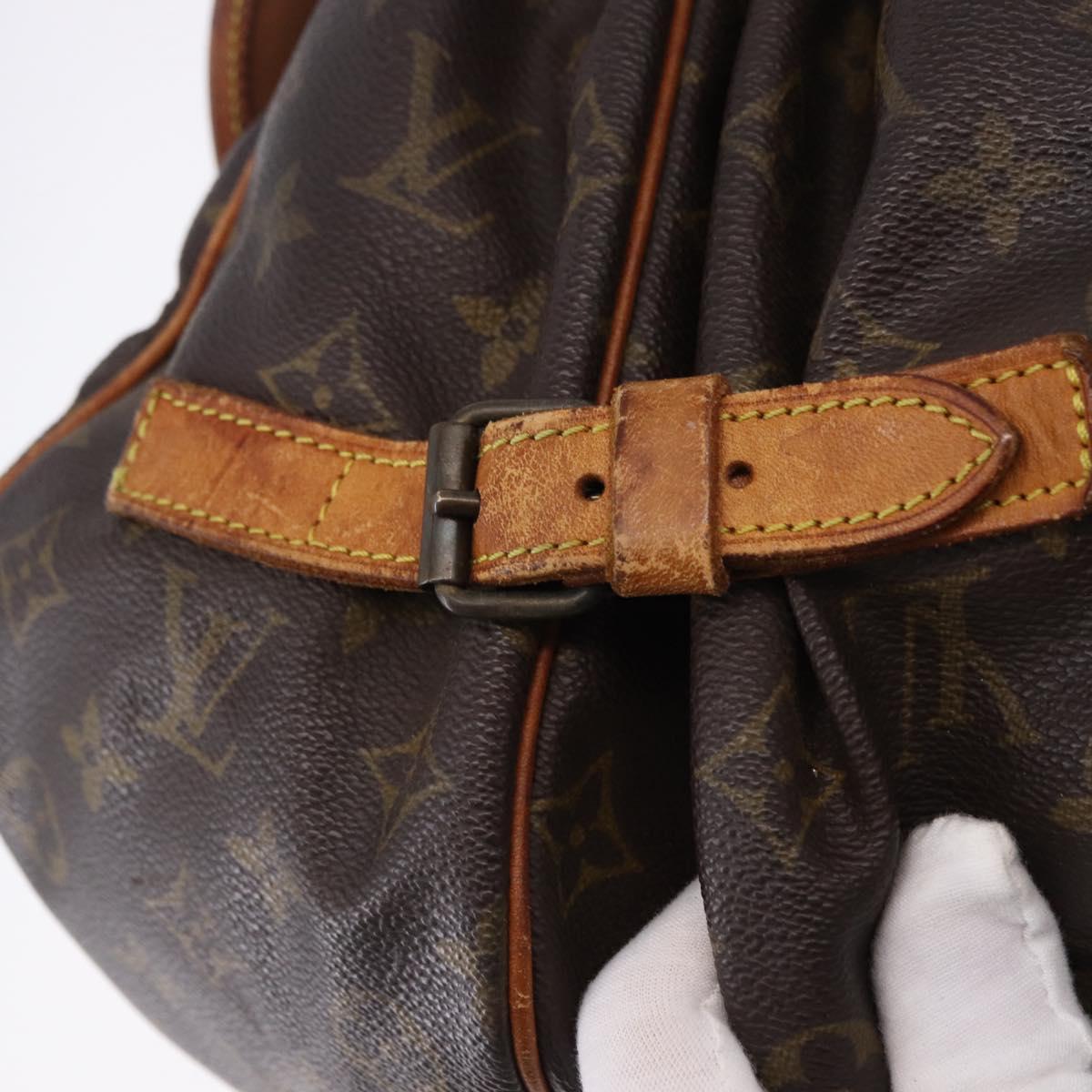 LOUIS VUITTON Monogram Saumur 35 Shoulder Bag M42254 LV Auth BA055