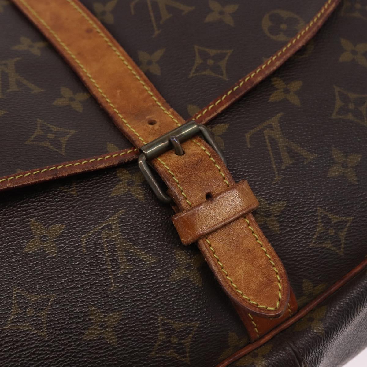 LOUIS VUITTON Monogram Saumur 35 Shoulder Bag M42254 LV Auth BA055
