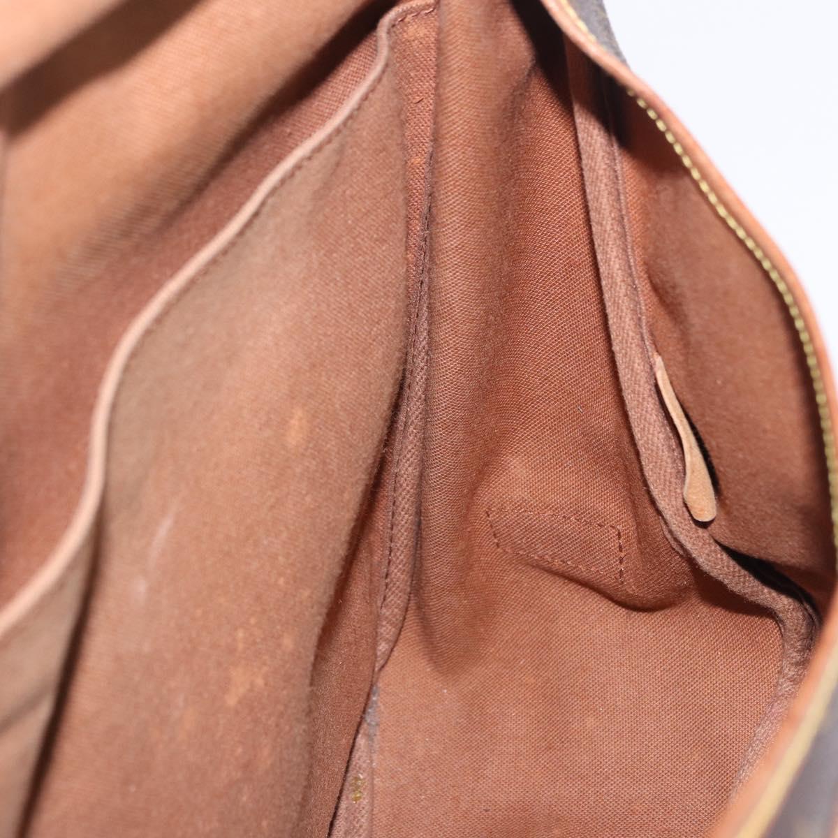 LOUIS VUITTON Monogram Saumur 35 Shoulder Bag M42254 LV Auth BA055