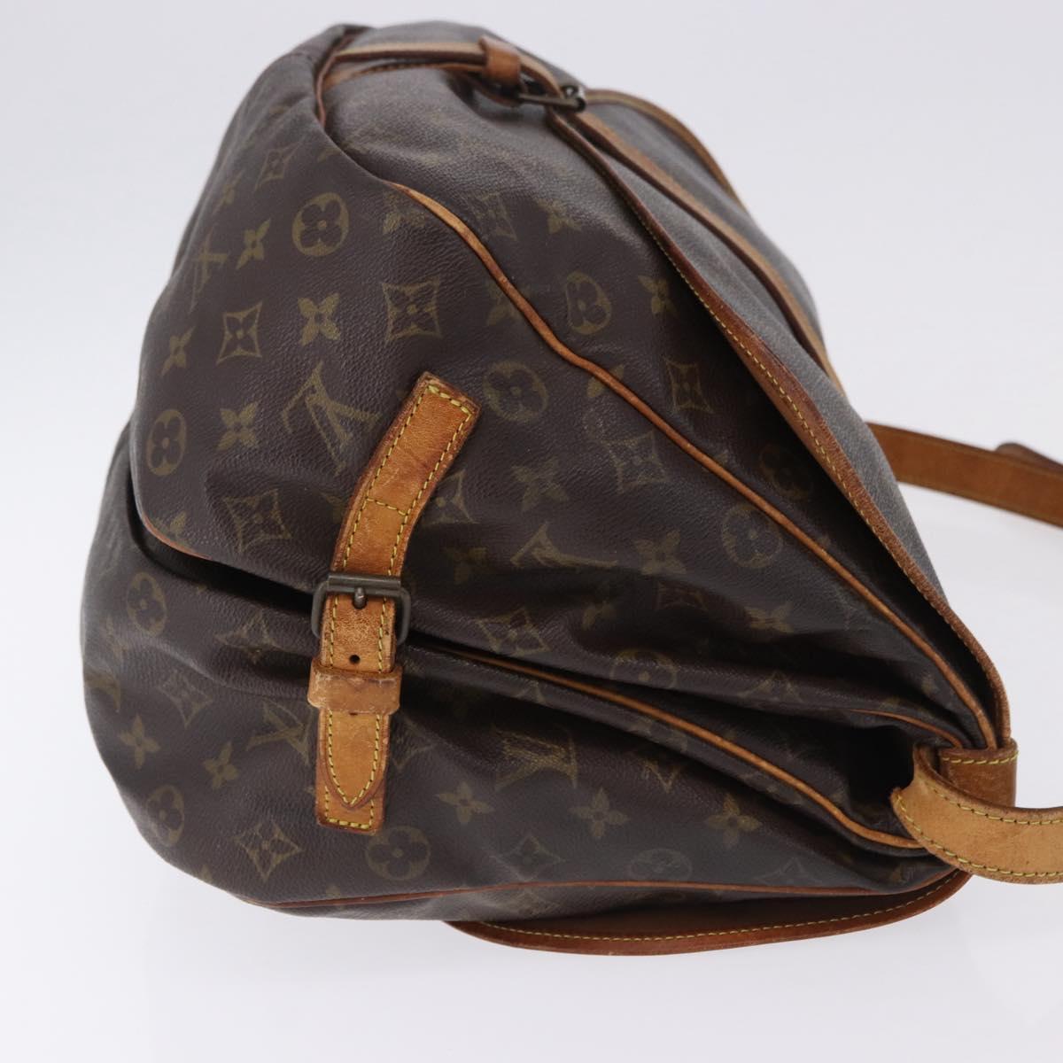 LOUIS VUITTON Monogram Saumur 35 Shoulder Bag M42254 LV Auth BA055