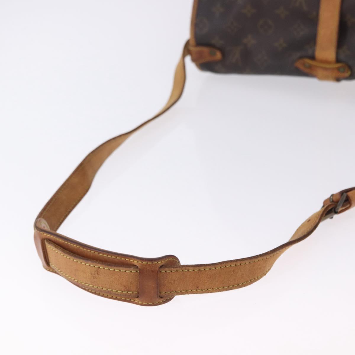 LOUIS VUITTON Monogram Saumur 35 Shoulder Bag M42254 LV Auth BA055