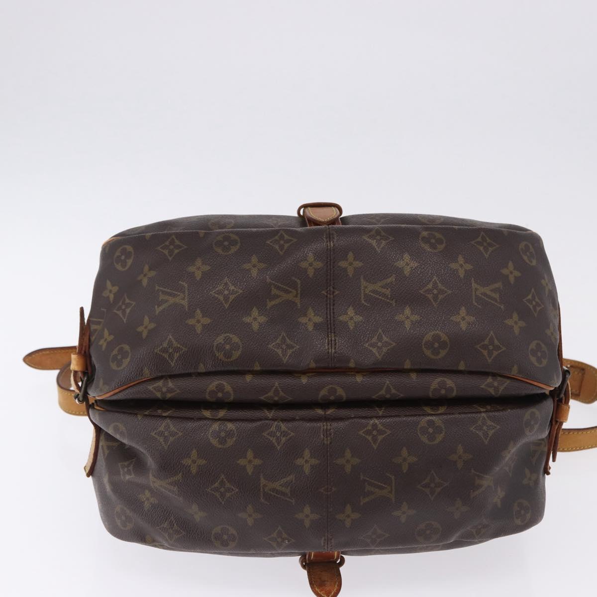 LOUIS VUITTON Monogram Saumur 35 Shoulder Bag M42254 LV Auth BA055