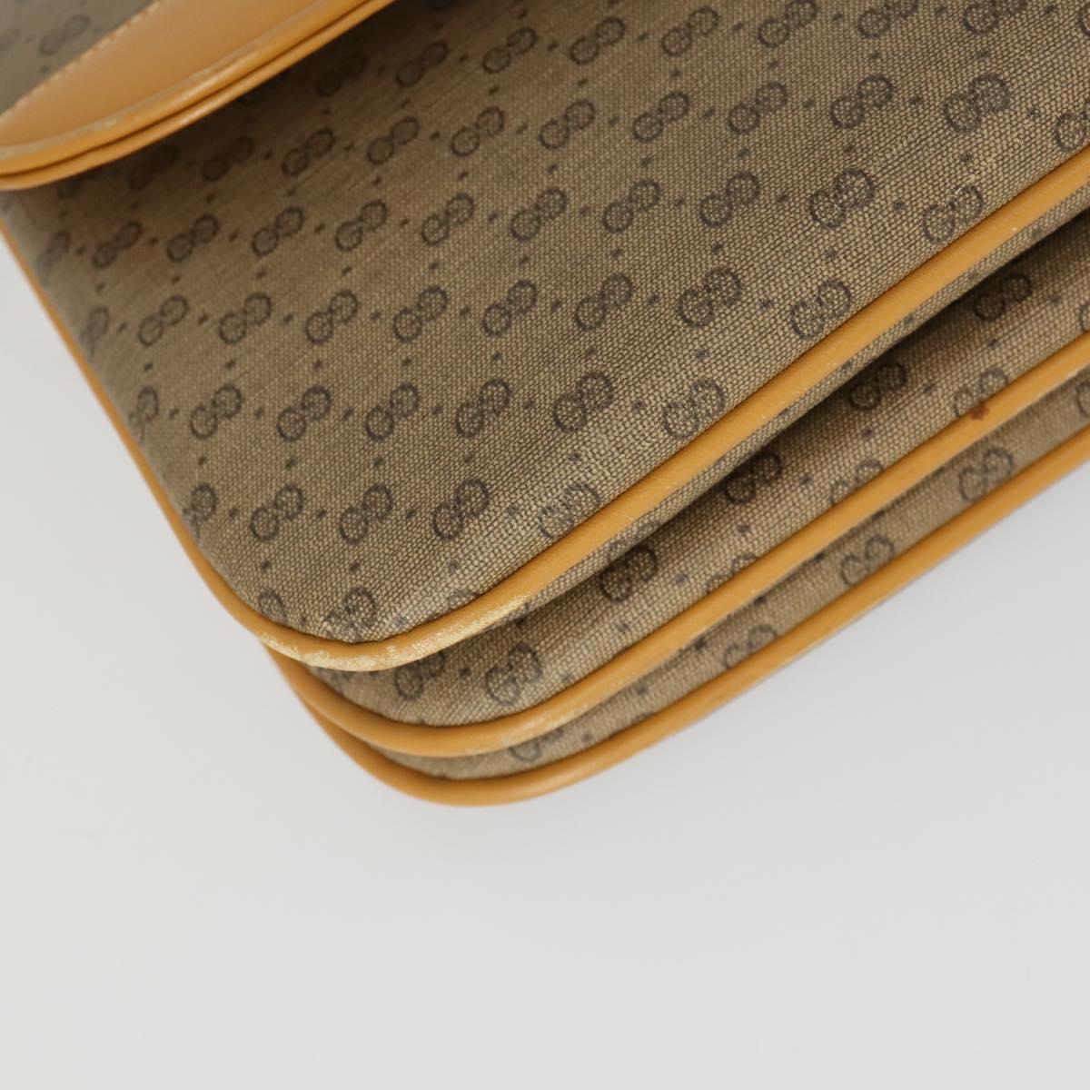 GUCCI Micro GG Supreme Shoulder Bag PVC Beige Gold 004 106 0024 Auth BA10006