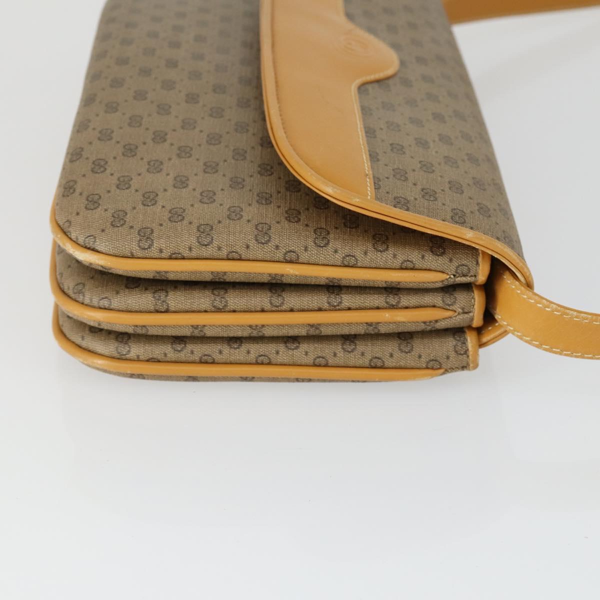 GUCCI Micro GG Supreme Shoulder Bag PVC Beige Gold 004 106 0024 Auth BA10006