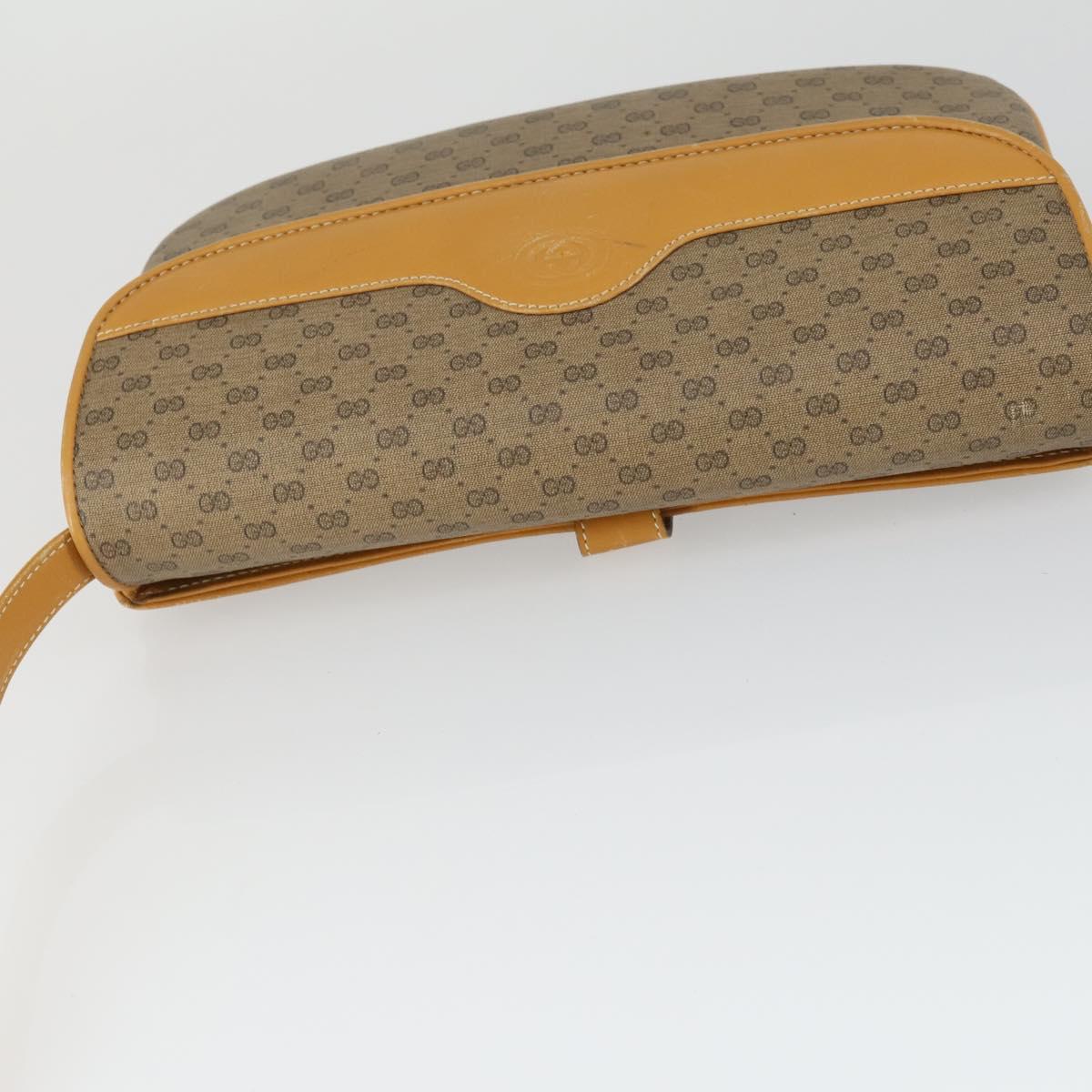 GUCCI Micro GG Supreme Shoulder Bag PVC Beige Gold 004 106 0024 Auth BA10006