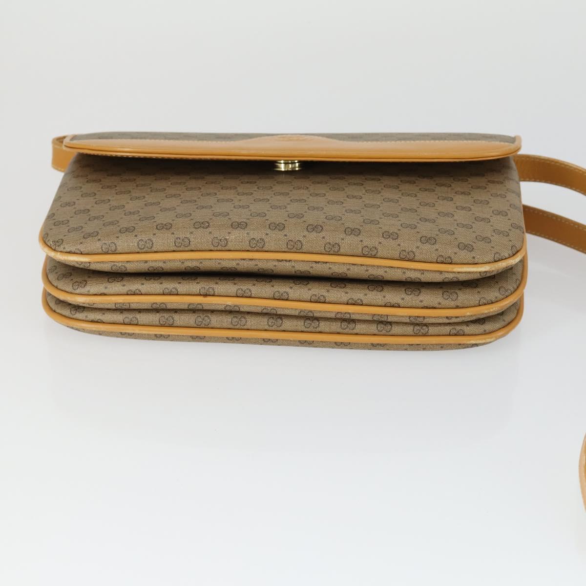 GUCCI Micro GG Supreme Shoulder Bag PVC Beige Gold 004 106 0024 Auth BA10006