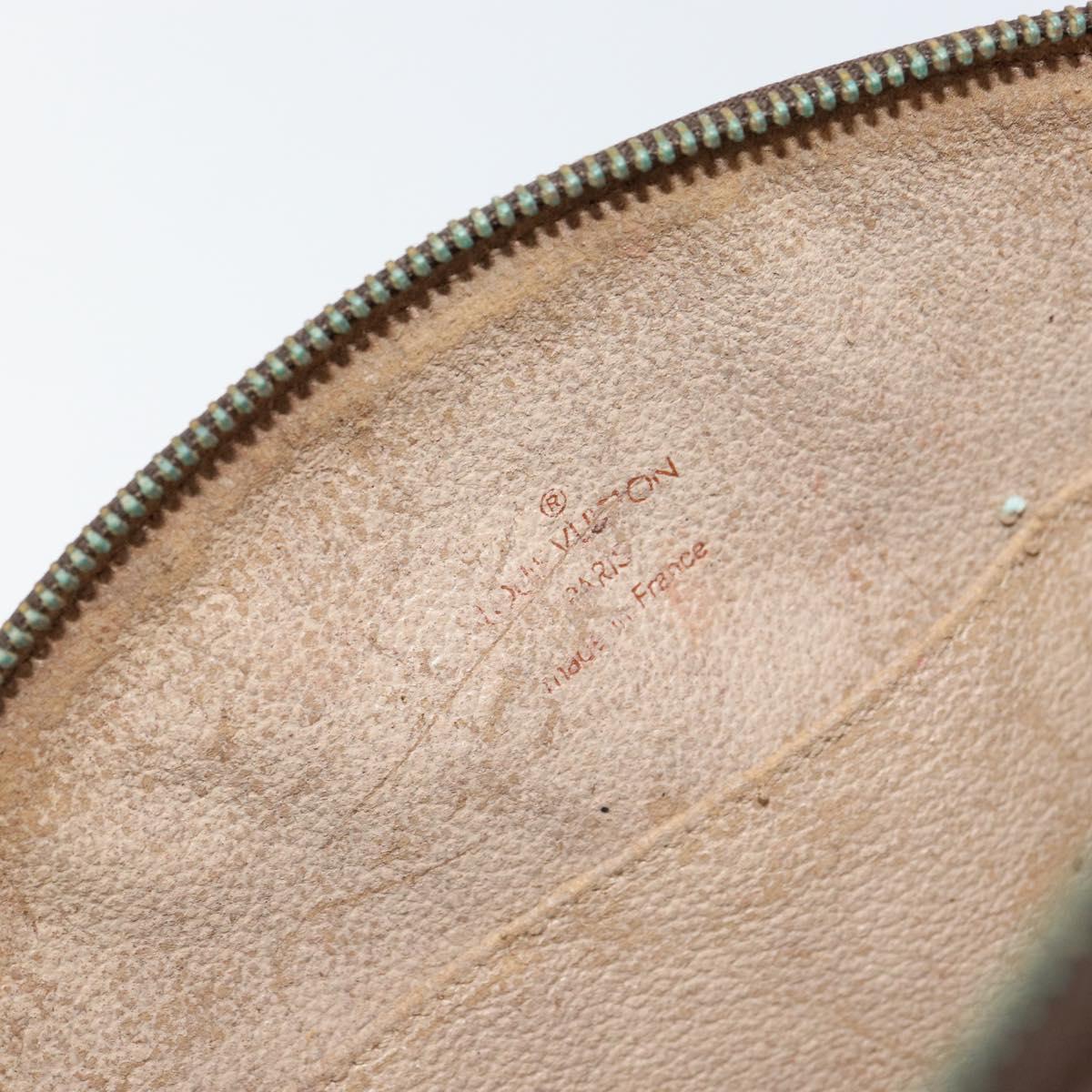 LOUIS VUITTON Monogram Trousse Demi Ronde Cosmetic Pouch M47520 LV Auth BA10019