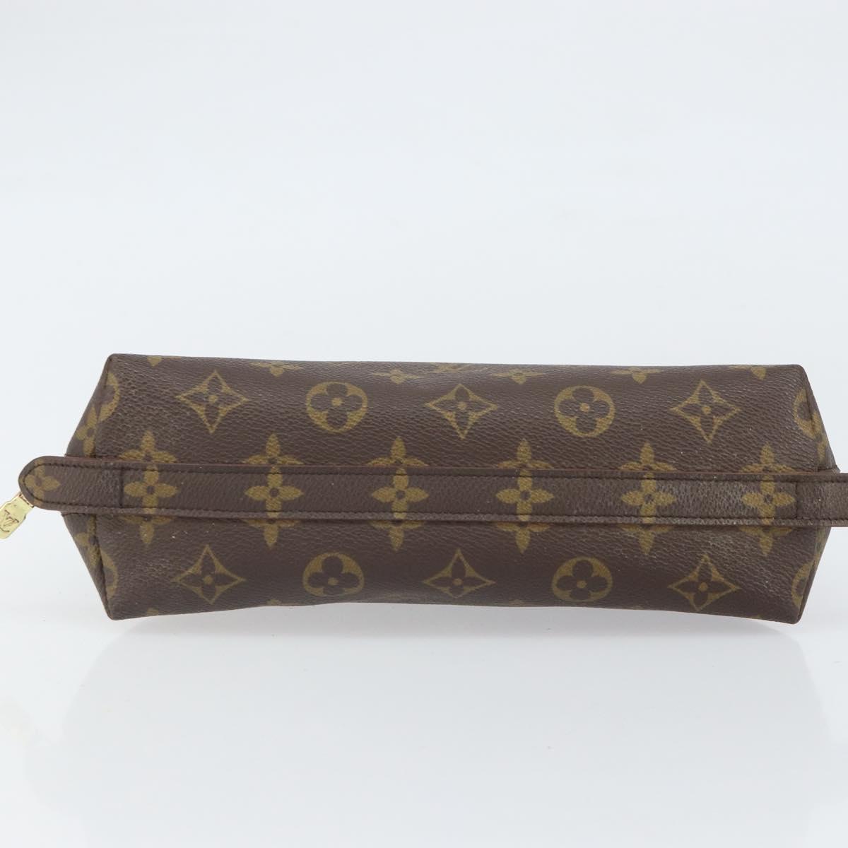 LOUIS VUITTON Monogram Trousse Demi Ronde Cosmetic Pouch M47520 LV Auth BA10019
