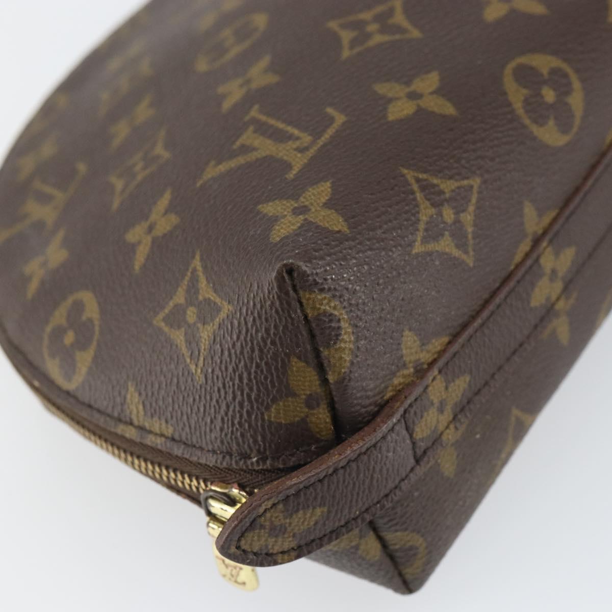 LOUIS VUITTON Monogram Trousse Demi Ronde Cosmetic Pouch M47520 LV Auth BA10019