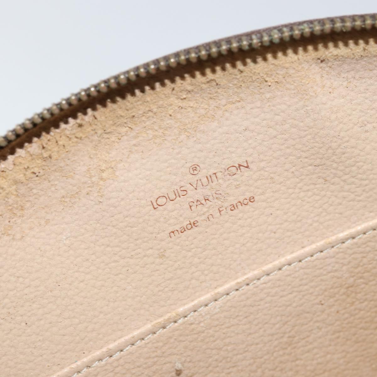 LOUIS VUITTON Monogram Trousse Demi Ronde Cosmetic Pouch M47520 LV Auth BA10020
