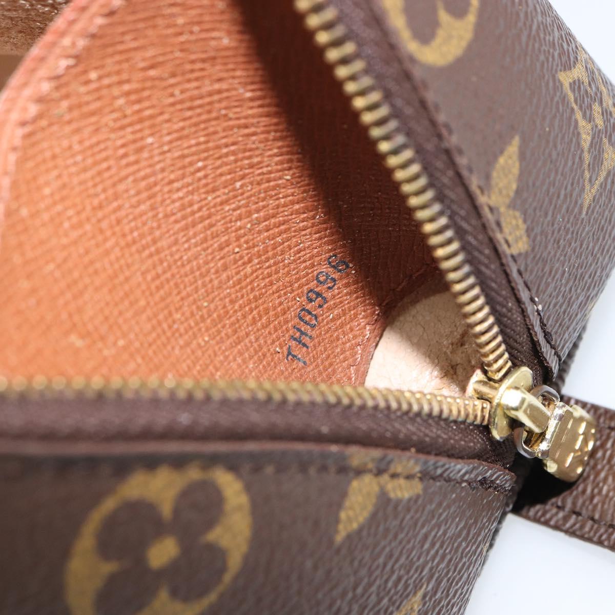 LOUIS VUITTON Monogram Trousse Demi Ronde Cosmetic Pouch M47520 LV Auth BA10020