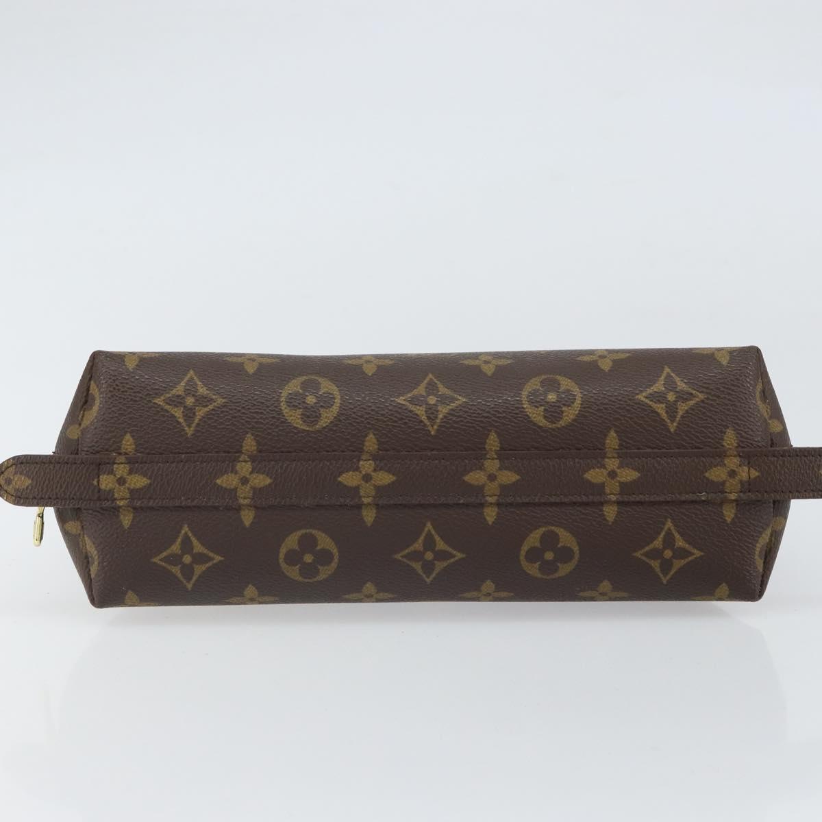 LOUIS VUITTON Monogram Trousse Demi Ronde Cosmetic Pouch M47520 LV Auth BA10020