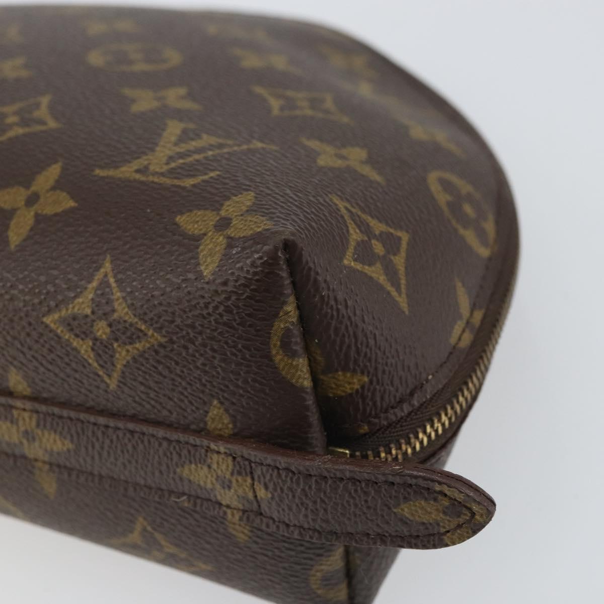 LOUIS VUITTON Monogram Trousse Demi Ronde Cosmetic Pouch M47520 LV Auth BA10020