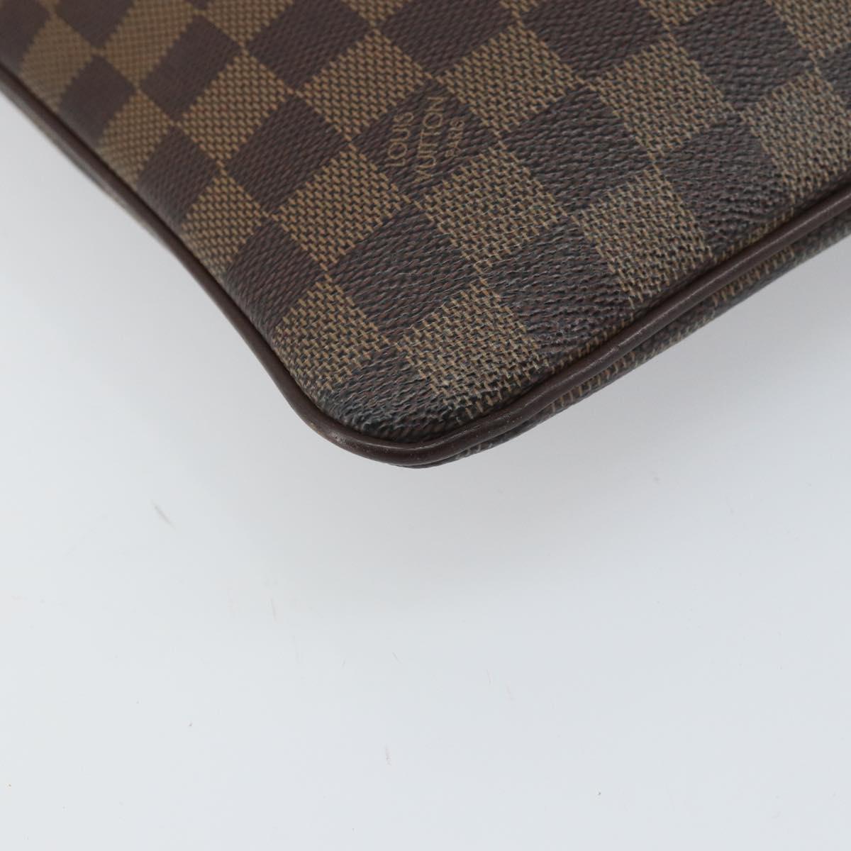 LOUIS VUITTON Damier Ebene Pochette Merwiel Shoulder Bag N51127 LV Auth BA10021