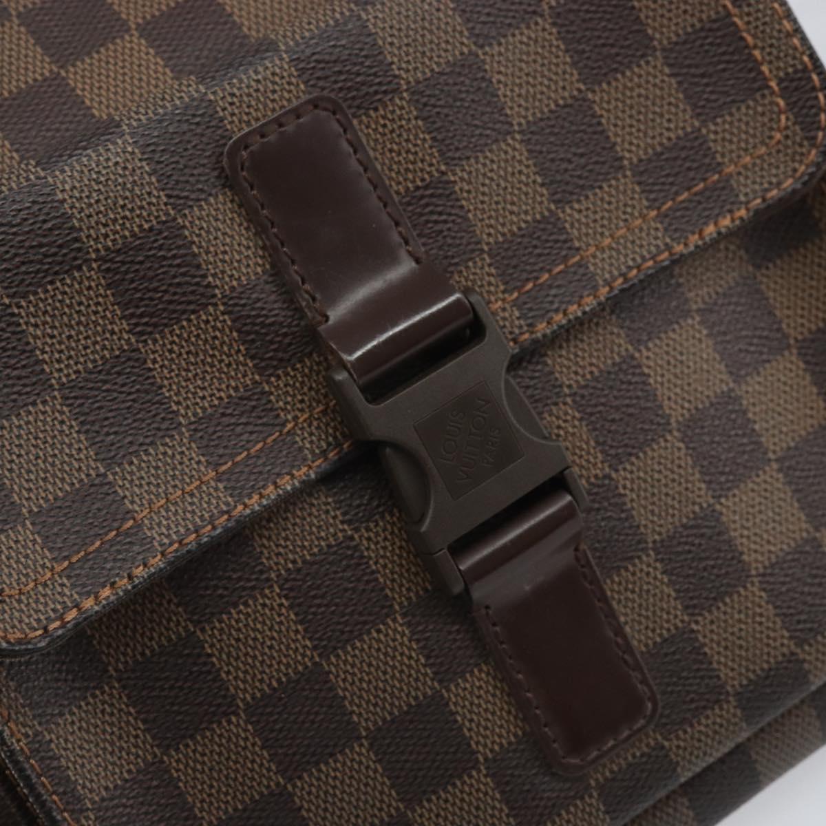 LOUIS VUITTON Damier Ebene Pochette Merwiel Shoulder Bag N51127 LV Auth BA10021