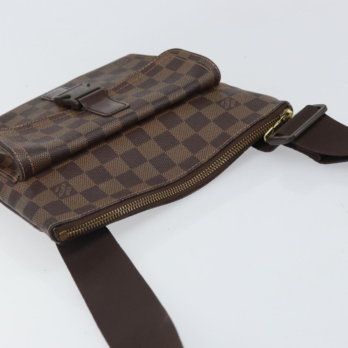 LOUIS VUITTON Damier Ebene Pochette Merwiel Shoulder Bag N51127 LV Auth BA10021