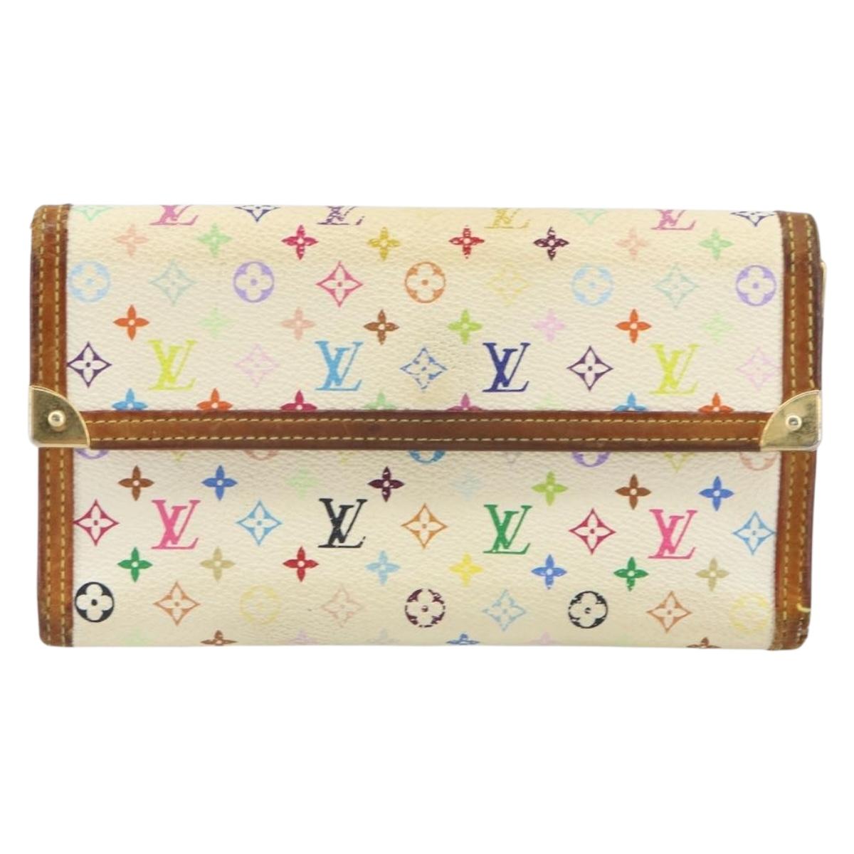LOUIS VUITTON Multicolor Porte Tresor International Wallet M92659 Auth BA10030