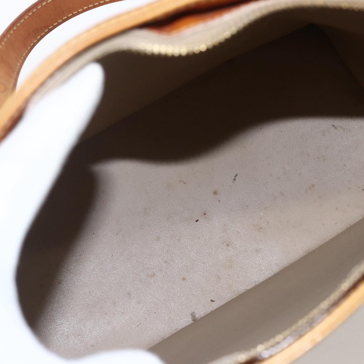 LOUIS VUITTON Monogram Vernis Houston Hand Bag Beige M91004 LV Auth BA10039