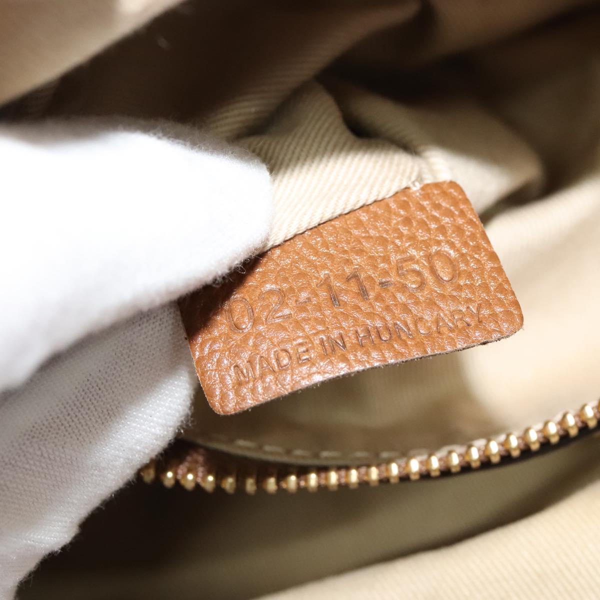 Chloe Hand Bag Leather 2way Brown Gold Auth BA1004