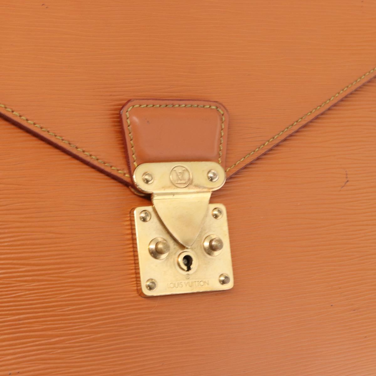 LOUIS VUITTON Epi Serviette Conseiller Briefcase Brown M54423 LV Auth BA10044