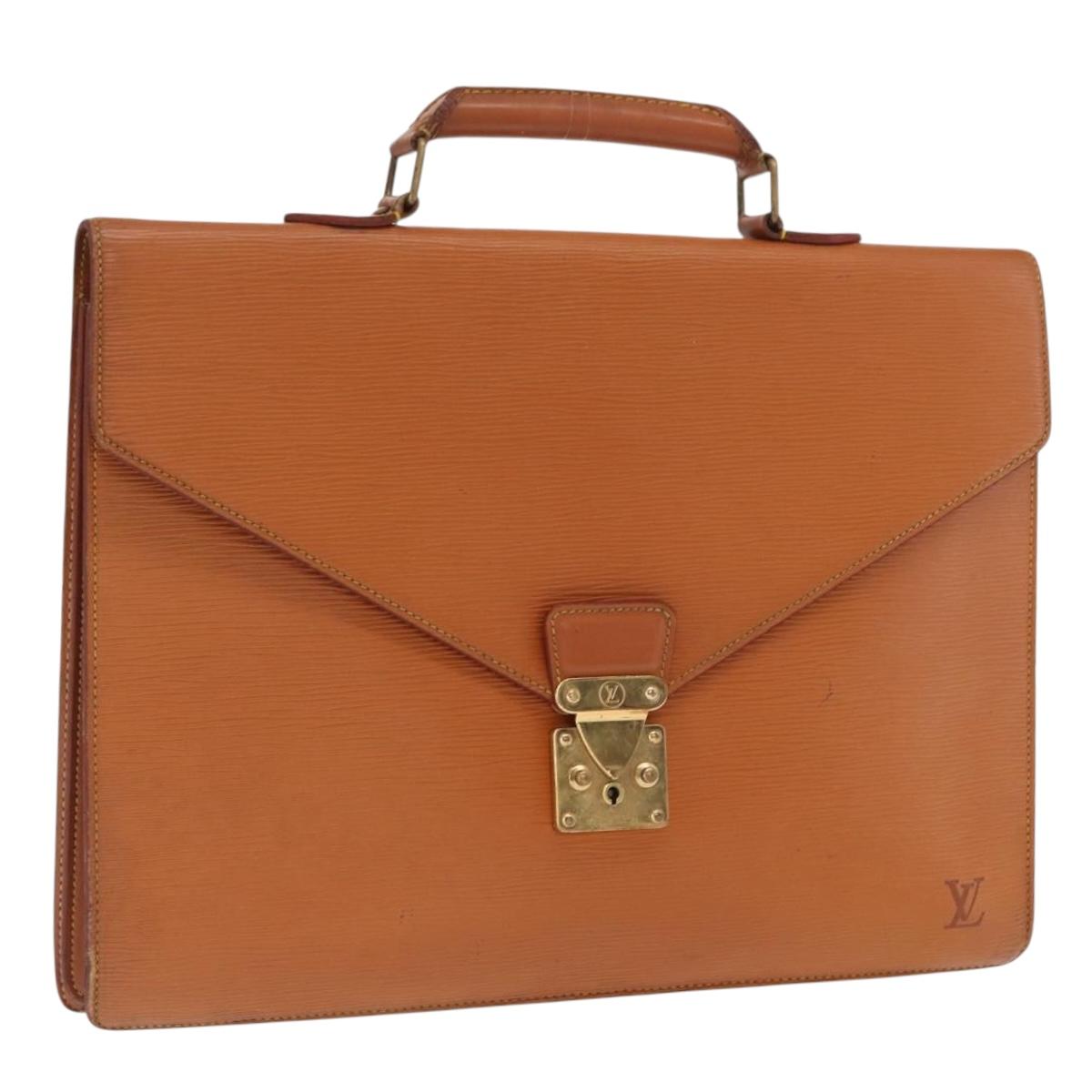 LOUIS VUITTON Epi Serviette Conseiller Briefcase Brown M54423 LV Auth BA10044