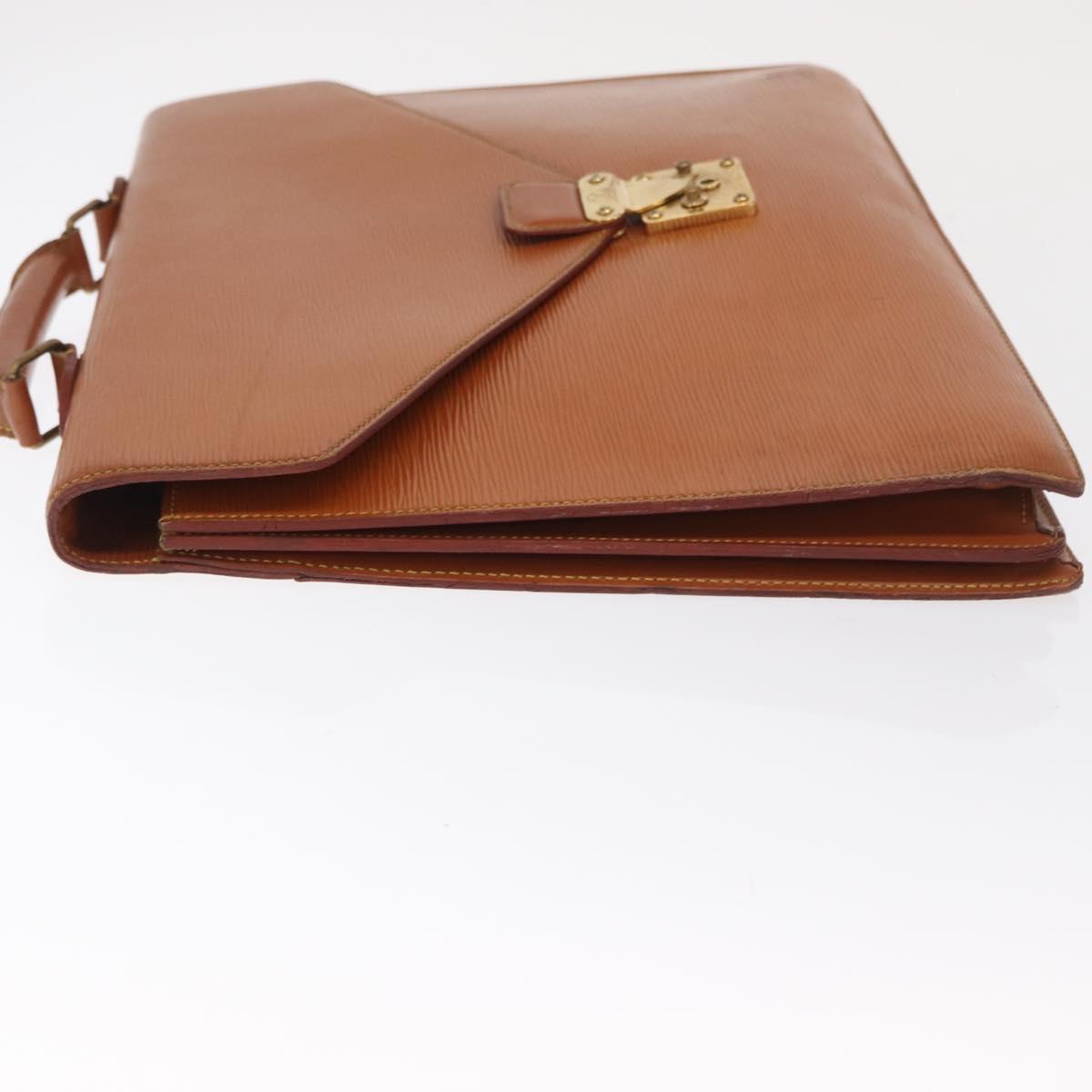 LOUIS VUITTON Epi Serviette Conseiller Briefcase Brown M54423 LV Auth BA10044