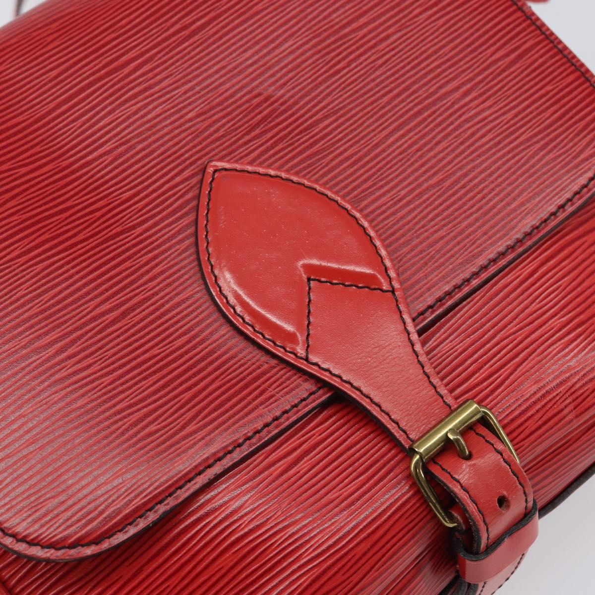 LOUIS VUITTON Epi Cartesier MM Shoulder Bag Red M52247 LV Auth BA10051