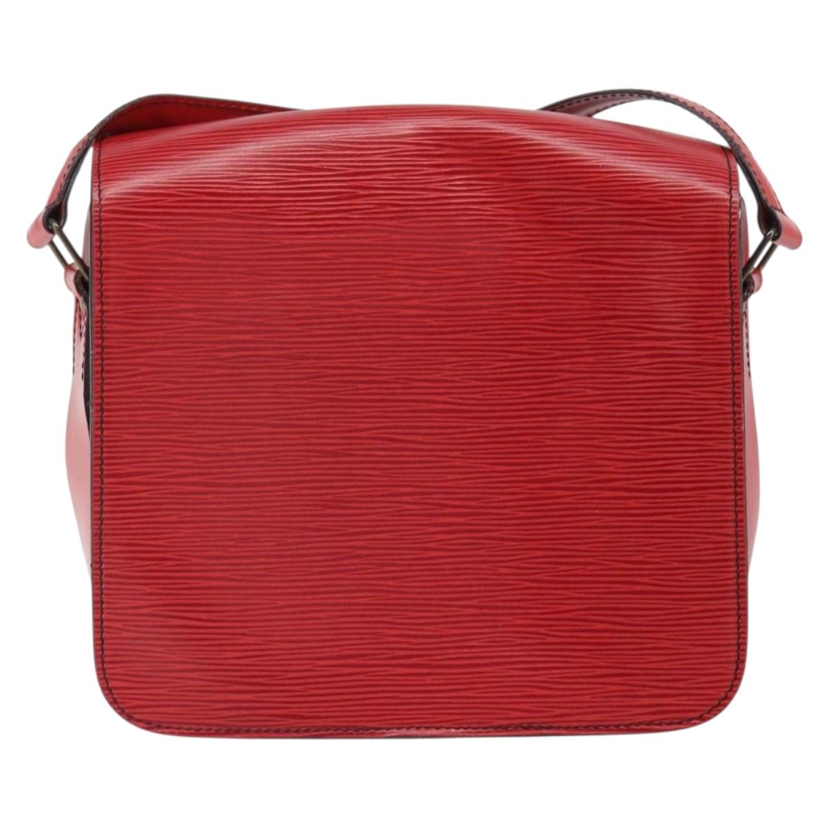 LOUIS VUITTON Epi Cartesier MM Shoulder Bag Red M52247 LV Auth BA10051