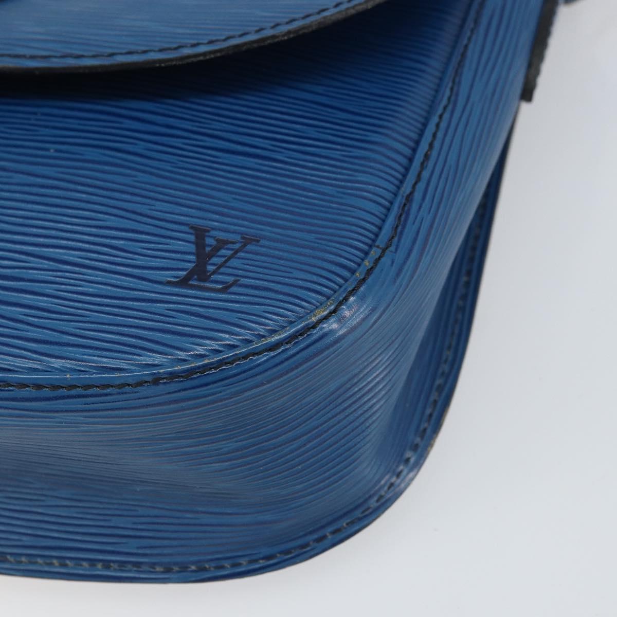 LOUIS VUITTON Epi Saint Cloud GM Shoulder Bag Toledo Blue M52195 LV Auth BA10053