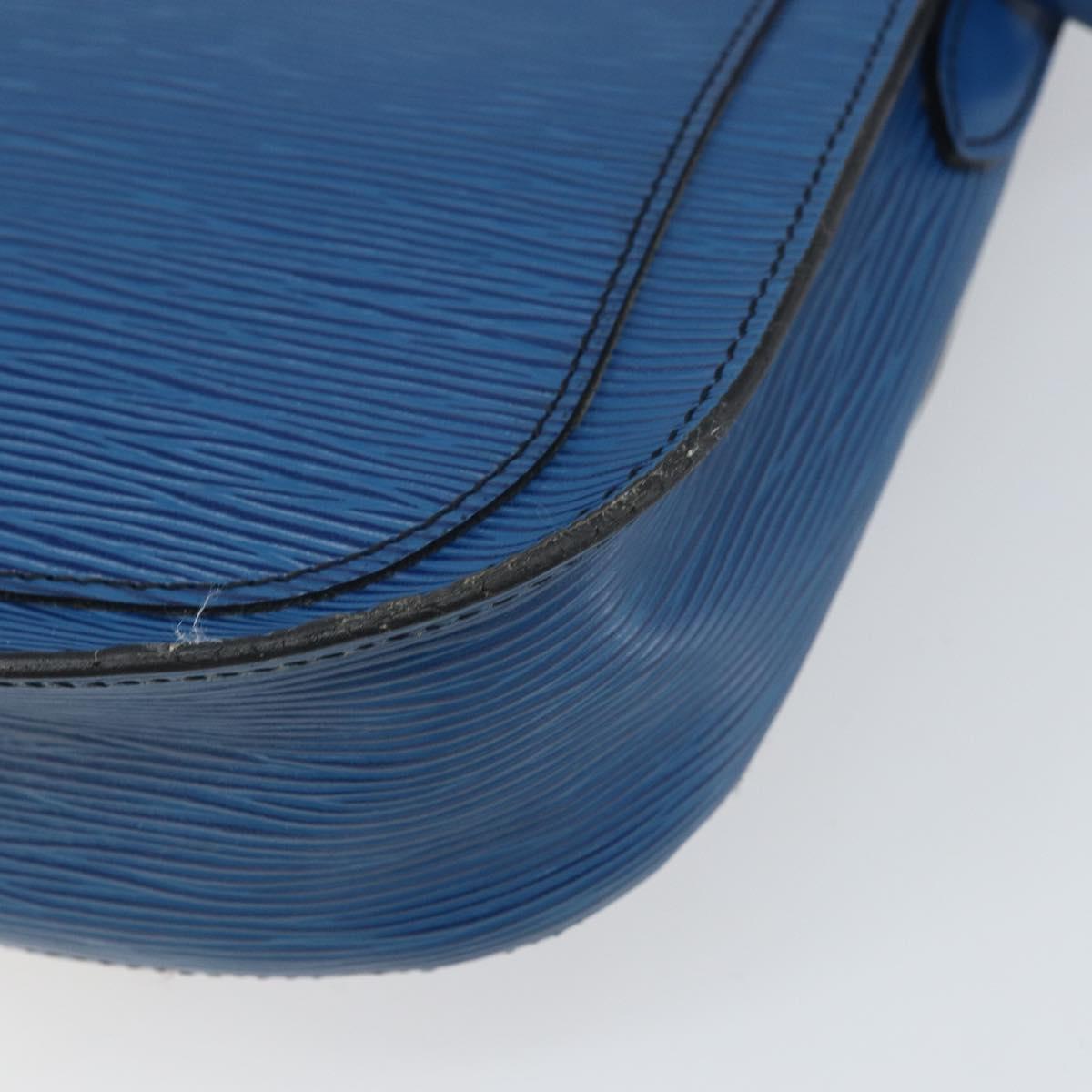 LOUIS VUITTON Epi Saint Cloud GM Shoulder Bag Toledo Blue M52195 LV Auth BA10053