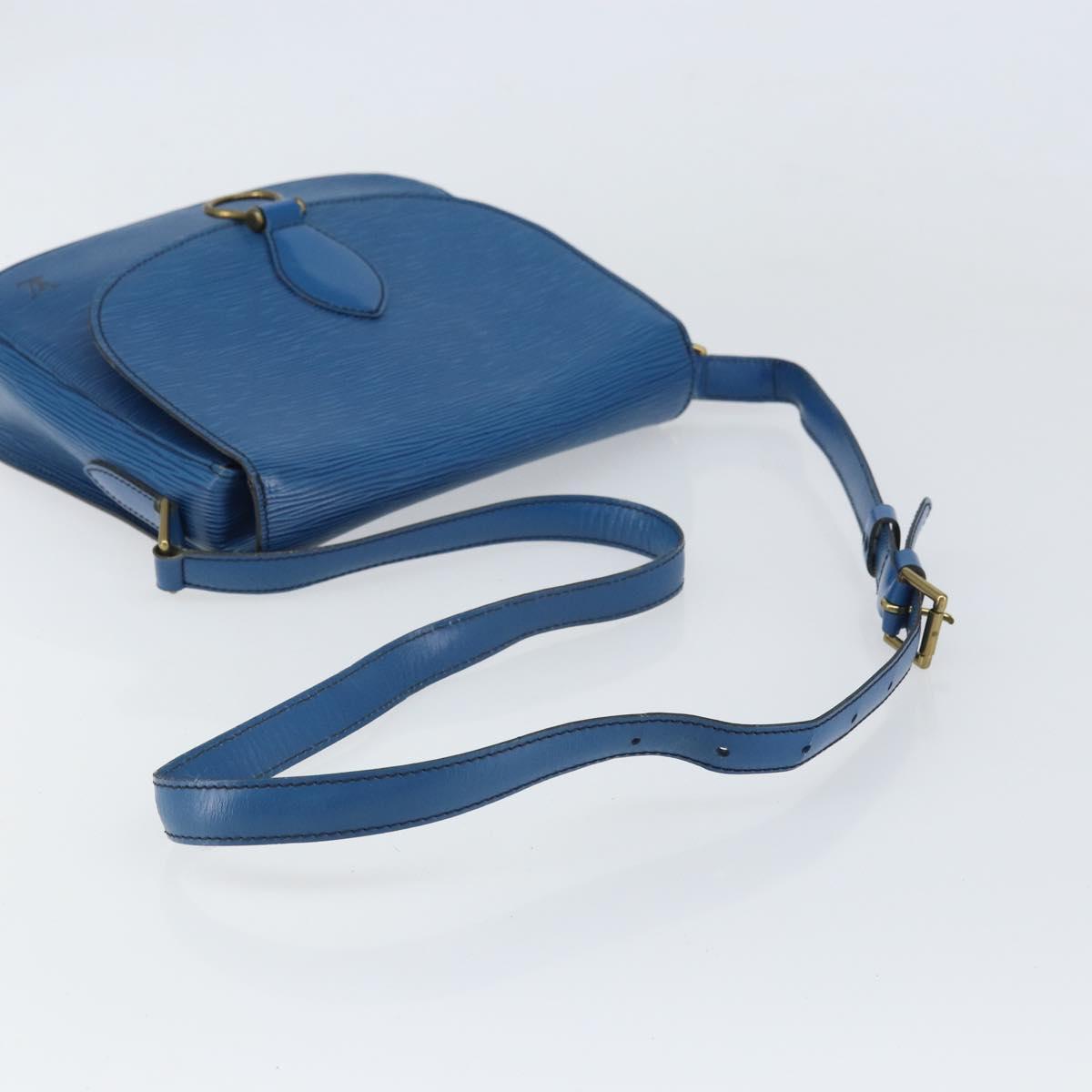 LOUIS VUITTON Epi Saint Cloud GM Shoulder Bag Toledo Blue M52195 LV Auth BA10053