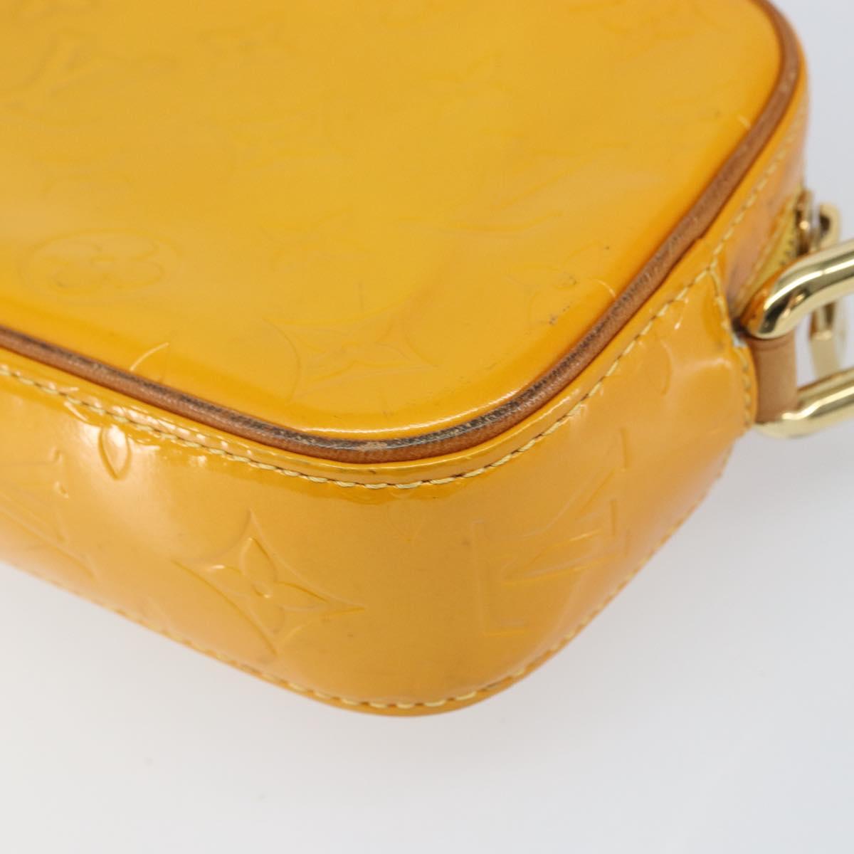 LOUIS VUITTON Monogram Vernis Christy MM Shoulder Bag Jaune M91108 Auth BA10057