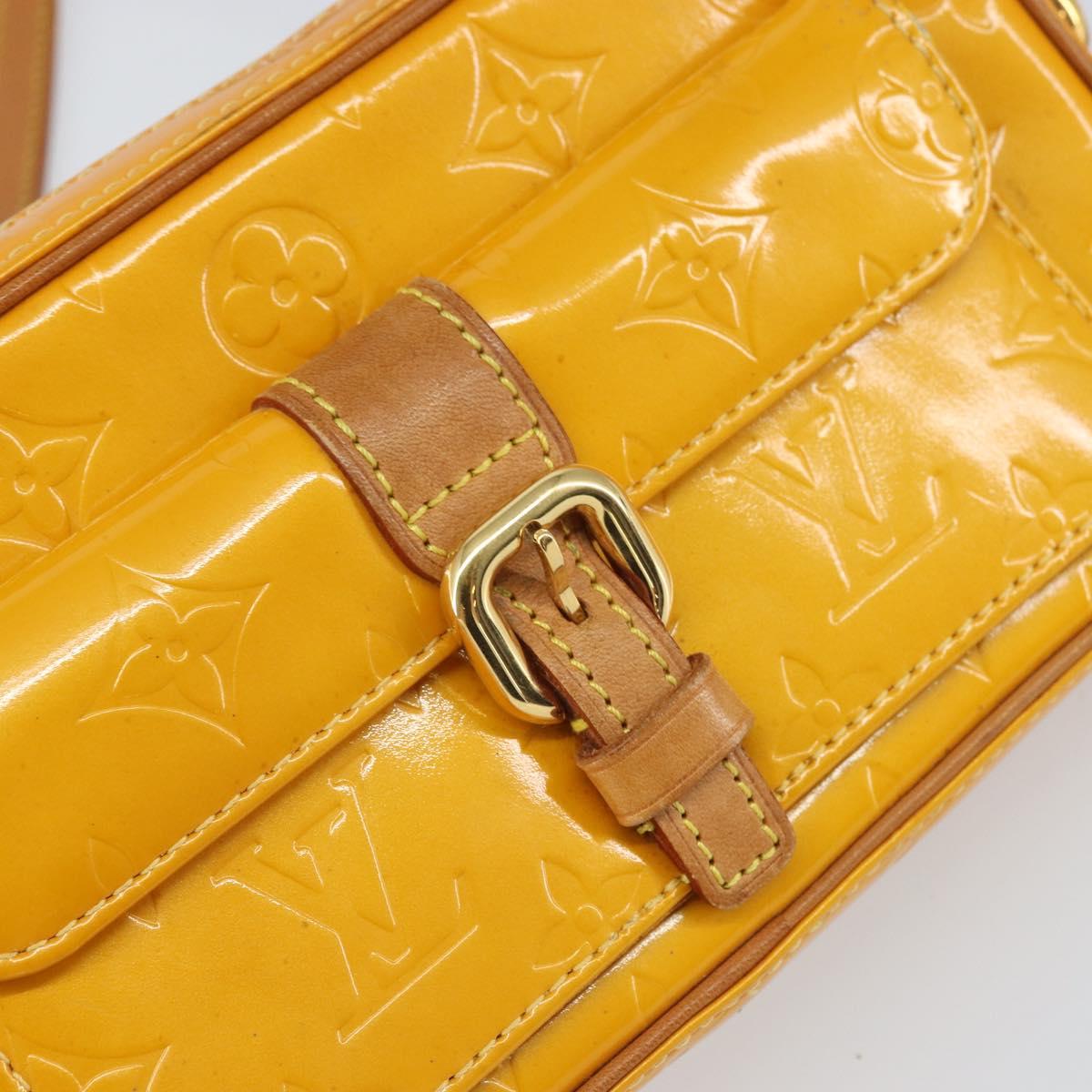 LOUIS VUITTON Monogram Vernis Christy MM Shoulder Bag Jaune M91108 Auth BA10057