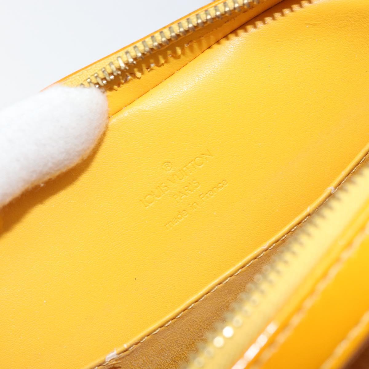 LOUIS VUITTON Monogram Vernis Christy MM Shoulder Bag Jaune M91108 Auth BA10057