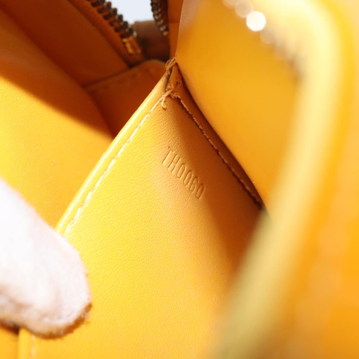 LOUIS VUITTON Monogram Vernis Christy MM Shoulder Bag Jaune M91108 Auth BA10057
