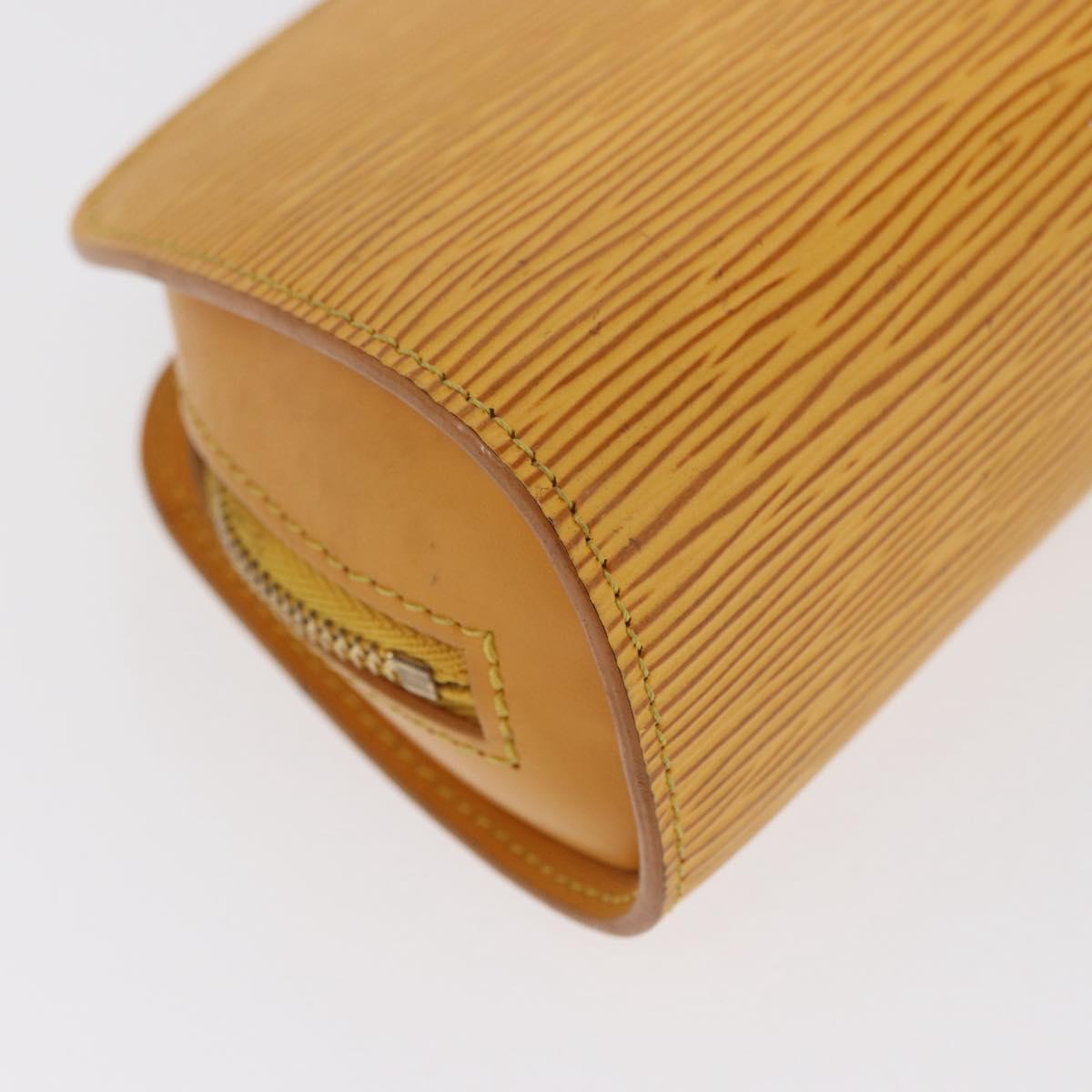 LOUIS VUITTON Epi Dauphine PM Pouch Yellow M48449 LV Auth BA10059